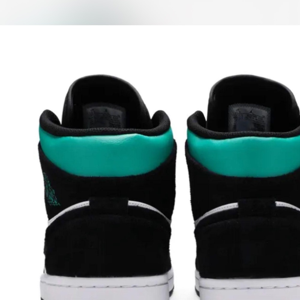 Jordan Air 1 Mid SE White Hot Punch Black Sneakers - Picture 4 of 5